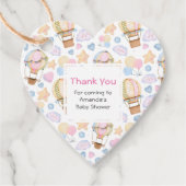 Heißluftballon Wasserfarben Muster Geschenkanhänger (Vorderseite)