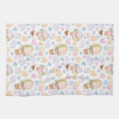 Heißluftballon Wasserfarben Muster Geschirrtuch (Horizontal)