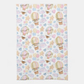 Heißluftballon Wasserfarben Muster Geschirrtuch (Vertikal)