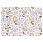 Heißluftballon Wasserfarben Muster Große Geschenktüte (Rückseite)