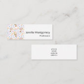 Heißluftballon Wasserfarben Muster Mini Visitenkarte (Vorne/Hinten)