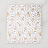 Heißluftballon Wasserfarben Muster Platzkarte (Außenseite Aufgefaltet)