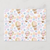 Heißluftballon Wasserfarben Muster Postkarte (Vorderseite)