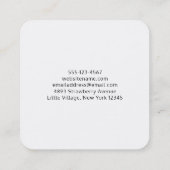 Heißluftballon Wasserfarben Muster Quadratische Visitenkarte (Rückseite)