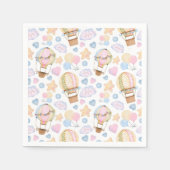 Heißluftballon Wasserfarben Muster Serviette (Vorderseite)