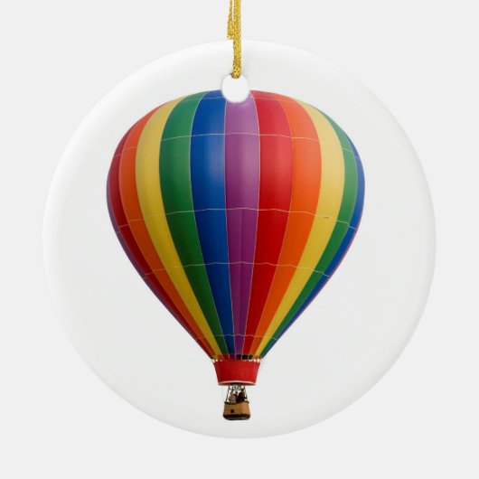 Heißluftballon-Weihnachtsbaum-Verzierung Keramik Ornament (Hinten)