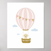 Heißluftballon Welpe Kinderzimmer & Kids Room Post Poster (Vorne)