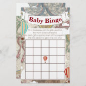 Heißluftballon & Weltkarte Vintager Reisender Bing (Vorne/Hinten)