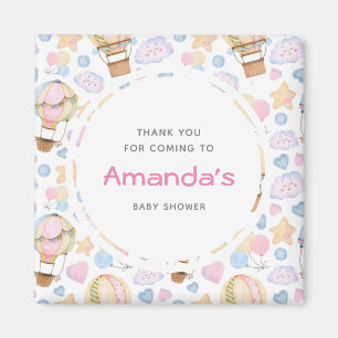 Heißluftballon Whimsisches Wasserfarben Muster Gef Magnet