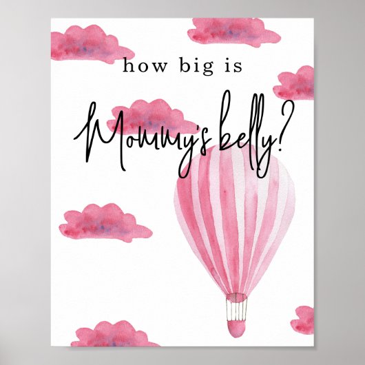 Heißluftballon - Wie groß ist Mommy's Bauch Poster (Vorne)