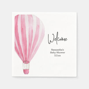 Heißluftballon-Willkommens-Baby-Party Serviette