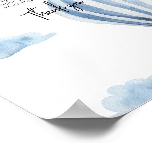 Heißluftballon - Windeln Poster (Ecke)