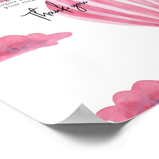 Heißluftballon - Windeln Poster (Ecke)