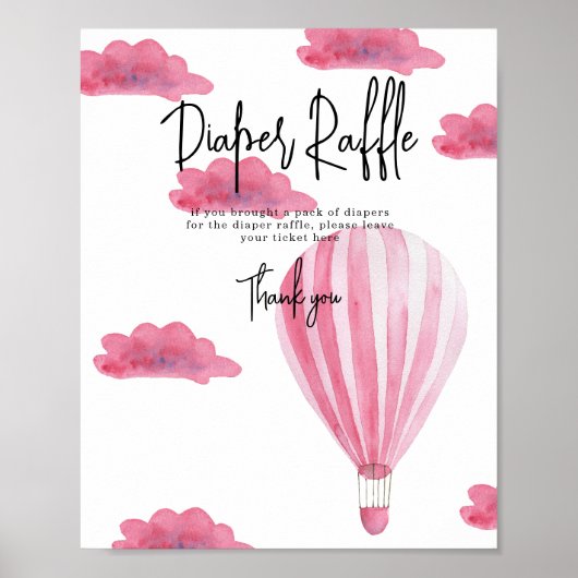 Heißluftballon - Windeln Poster (Vorne)