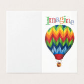 Heißluftballon *winzige* Grußkarte Set (Außenseite Aufgefaltet)