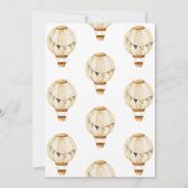 Heißluftballon Wolken 1. Geburtstag Party Einladung (Rückseite)