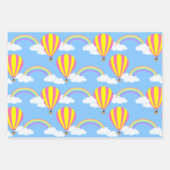 Heißluftballon-Wrapping Paper Sheets Geschenkpapier Set (Vorderseite 3)