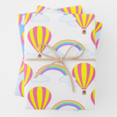 Heißluftballon-Wrapping Paper Sheets Geschenkpapier Set (Beispiel)