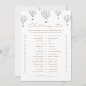 Heißluftballon würde eher Baby-Dusche Einladung (Vorderseite)