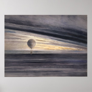 Heißluftballon Zénith bei Sunrise oder Sunset Pari Poster