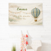 Heißluftballon zum ersten Geburtstag personalisier Banner (InSitu)