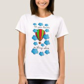 Heißluftballon zwischen Wolken und Bibelangebot T-Shirt (Vorderseite)