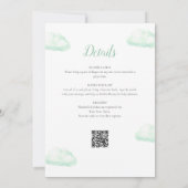 HeißluftballonAlle in einer neutralen Babydusche Einladung (Rückseite)