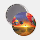 Heißluftballonbild Magnet (Vorderseite/Rückseite)