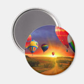Heißluftballonbild Magnet (Vorderseite/Rückseite)
