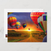 Heißluftballonbild Postkarte (Vorne/Hinten)