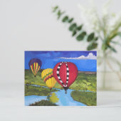 Heißluftballondarstellung Postkarte (Stehend Vorderseite)