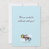 Heißluftballondusche Einladung (Rückseite)