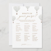 Heißluftballondusche Was steckt in deinem Handspie Einladung (Vorderseite)