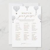 Heißluftballondusche Was steckt in deinem Handspie Einladung (Vorderseite)