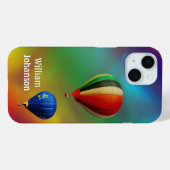 Heißluftballonfahren 2 Ballons Farbiger Hintergrun Case-Mate iPhone Hülle (Rückseite (Horizontal))