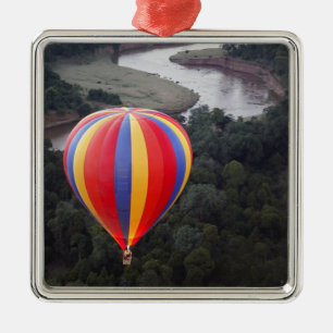 Heißluftballonfahren über dem Mara-Fluss Silbernes Ornament