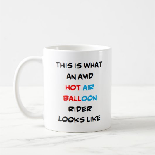 Heißluftballonfahrer, begeistert kaffeetasse (Links)