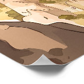 Heißluftballonfahrt in Kappadokien, Türkei Print Poster (Ecke)