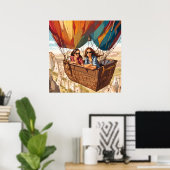 Heißluftballonfahrt in Kappadokien, Türkei Print Poster (Heimbüro)