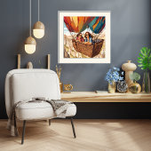 Heißluftballonfahrt in Kappadokien, Türkei Print Poster