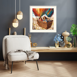 Heißluftballonfahrt in Kappadokien, Türkei Print Poster