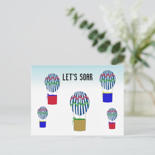 Heißluftballonfahrt Postkarte (Stehend Vorderseite)