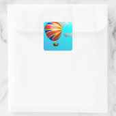 Heißluftballonfahrt Quadratischer Aufkleber (Tasche)