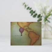 Heißluftballonfahrt über Western Hemisphäre Karte (Stehend Vorderseite)