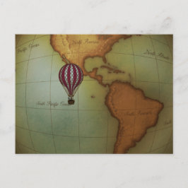 Heißluftballonfahrt über Western Hemisphäre Karte