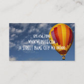 Heißluftballonfahrten Visitenkarte (Rückseite)