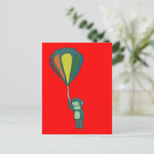 Heißluftballonfarbe Postkarte (Stehend Vorderseite)