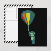 Heißluftballonfarbe Postkarte (Vorne/Hinten)