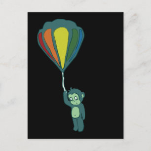 Heißluftballonfarbe Postkarte