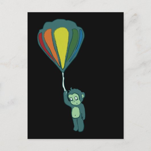 Heißluftballonfarbe Postkarte (Vorderseite)